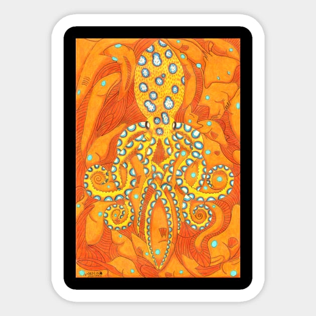 Blue-ringed Octopus Sticker by NocturnalSea